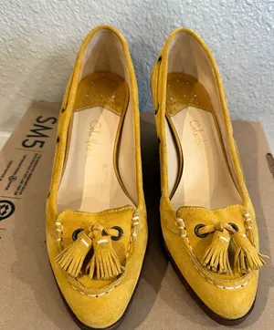 Cole Haan Nike Air Soles‎ Wedges Women's F8 D25497 Mustard Yellow Size 8B thumbnail 1