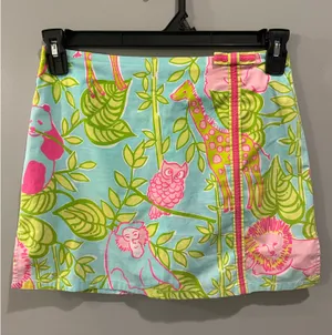 Lilly Pulitzer Vintage San Diego Zoo Animal Print Skort thumbnail 1