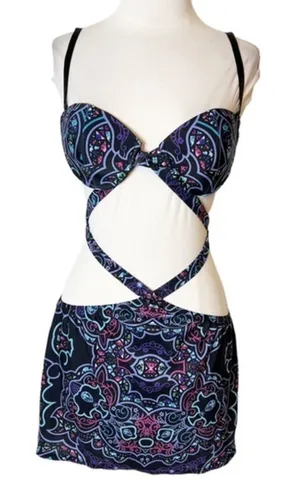 NWT ClubExx‎ rave religion dollskill bodycon cut out dress bra top sz L thumbnail 1