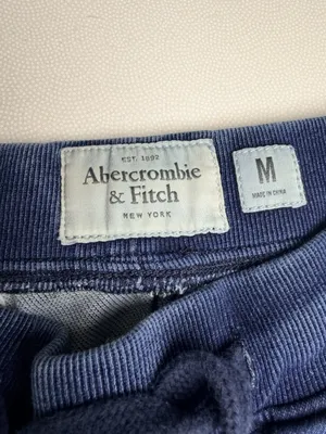 Abercrombie & Fitch Womens M Denim Jogger Jeans Blue Drawstring Stretch thumbnail 4