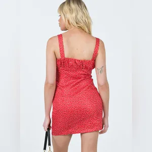 Princess Polly Freya Mini Dress in Red Size 4 New with tag thumbnail 5