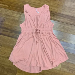 Free People Beach Bound Tank Top Womens Size Small‎ Tie Front Sleeveless Casual thumbnail 1
