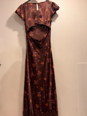 Free People Butterfly Babe Burgundy Floral Satin Lace-Trim Maxi Dress thumbnail 8