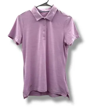 Adidas Golf Pink Short Sleeve 4-Button Polo Shirt‎ Sz S thumbnail 1