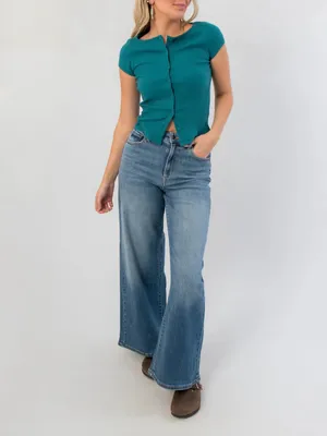 NWT Free People FP Intimately Most Wanted Cardi - Bayside Turquoise - XS thumbnail 4