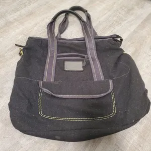 Lululemon Athletica Lucky Wool Charcoal Gray Neon XL Tote Bag thumbnail 1