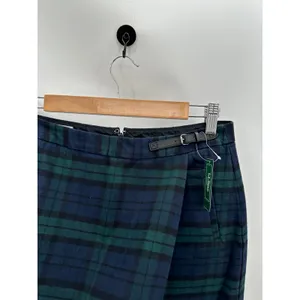 L.L. Bean Plaid Faux Wrap‎ Mini Skirt Womens 8 NWT Academia Preppy Coquette thumbnail 5
