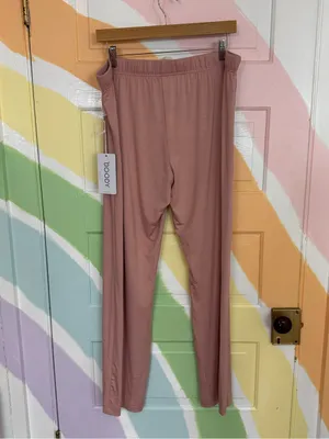 NWT Boody Goodnight Sleep Lounge Pants Dusty Pink Lightweight Bamboo Sz XL 💛🍄 thumbnail 7