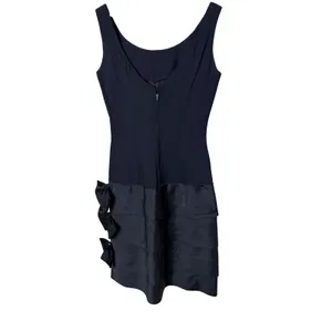 Claire Angrist Vintage Black Tiered Bow Cocktail Dress Sleeveless Scoop‎ Neck thumbnail 6