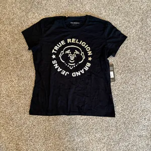 NWT True Religion Ombre Crystal Buddha Black T-Shirt | Size: XL thumbnail 2