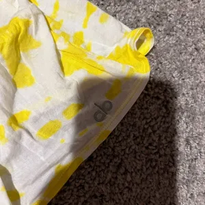 Alo Yoga yellow and white tank top M‎ thumbnail 5
