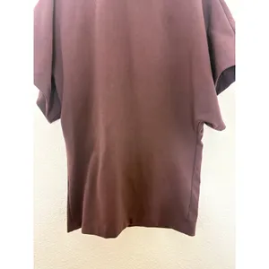 Zara Brown Mock Neck Short-Sleeve Top/Dress Size Medium Tunic Minimalist thumbnail 9