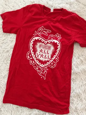 Red F*** All Y’all Graphic T-Shirt Tee Size S Statement Y2K thumbnail 1
