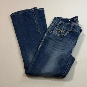 Rock & Roll Women's Dark Blue Boot Cut Jeans Size 31 thumbnail 1