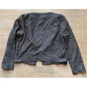 J.Crew Textured Gray Cropped Open Front Blazer‎ Jacket  Size M thumbnail 4