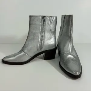 Madewell The Darcy Ankle‎ Boots Silver Size 7 thumbnail 2
