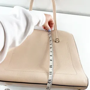 Banana Republic Leather Double Top Handle Tote Handbag Purse Blush Pink thumbnail 6