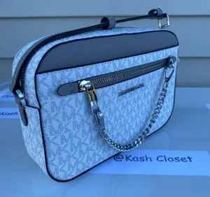 Michael Kors Bright White Chain Crossbody Purse thumbnail 1