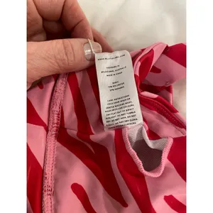 NWT Wilo The Label Contour Pink Zebra Print Sports Bra and leggings Women's S thumbnail 8