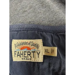 Mens Faherty Quarter Zip Pullover Blue XL thumbnail 4