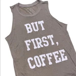 Fifth Sun xsmall But First Coffee burnout tank thumbnail 1