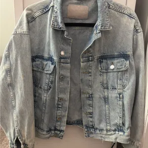 & Denim Jacket with Button Closure Blue Size XS thumbnail 1