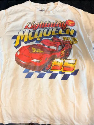 Disney Cars Lightning McQueen White Graphic Tee thumbnail 1