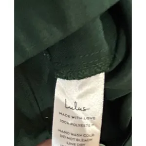 Lulus Kick It Forest Green High-Waisted Trouser Pants Side Zip‎ Career Stretch thumbnail 5