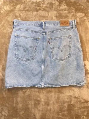 Levi's Light Blue Denim Mini Skirt thumbnail 2