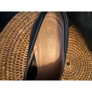 BeautiFeel Black Leather Cap Toe Kitten Heel Loafers‎ Shoes Womens Size 40 thumbnail 11