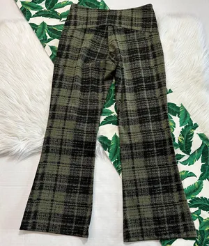 ONA by Yoon Chung Plaid Kick Flare Pant thumbnail 1