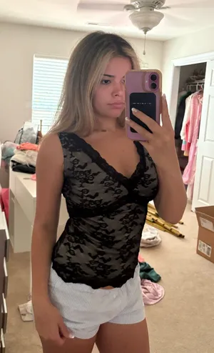 Worthington Black Lace Vintage Tank Top thumbnail 1