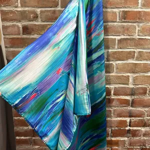 flowy and silky dress Blue Size XS thumbnail 10
