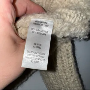 Theory PT (xs Tall) Cream Chunky‎ Cowl Neck Alpaca Wool Sweater CP thumbnail 4