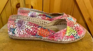Gianni Bini Floral Multicolored Jeweled Espadrilles Size 6M thumbnail 1