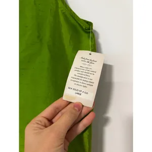 Stephanie Specs Womens 100% Silk Tank Top Lime Green Scoop Neck Shell Large NWT thumbnail 3
