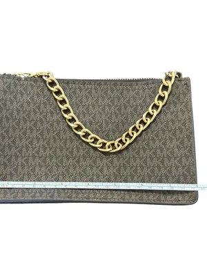 Michael Kors Brown Logo Chain Strap Belt Bag thumbnail 2