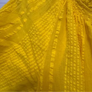 J.Crew Ruffle-Trim‎ Tiered Dress Cotton Dobby Yellow Size small Beach Summer thumbnail 3