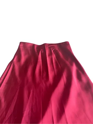 New Fashion Burgundy Satin Maxi Skirt Flowy Black Tie Wedding Guest Medium NWT thumbnail 8