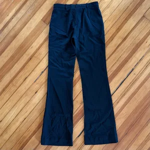Versace Vintage RARE Y2K Mid-Rise Bootcut Trousers Black Wool Blend Size 38 (US thumbnail 2
