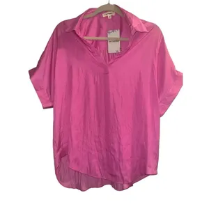 ✨EESOME COLLARD PINK SZ MEDIUM BLOUSE✨ thumbnail 4