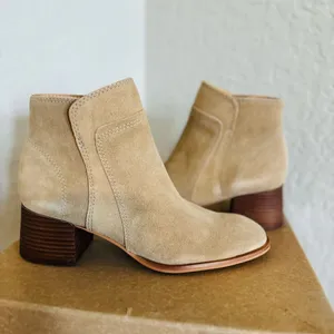 Lucky Brand Lilka Suede Bootie, Block Heel Size 7, Dune‎ Light Brown, NWT thumbnail 6