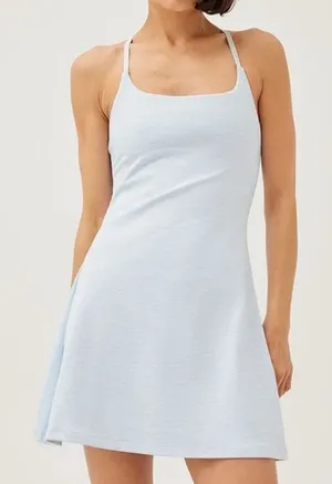 Outdoor Voices Exercise Dress Light Blue Built In Shorts Athletic XL thumbnail 1