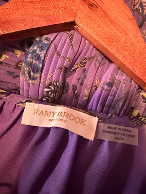 Ramy Brook Milene Floral Dress Purple Size XS thumbnail 5