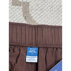 NWT Old Navy Playa Wide Leg High Rise Full Length Pants in Peppercorn Size Small thumbnail 9