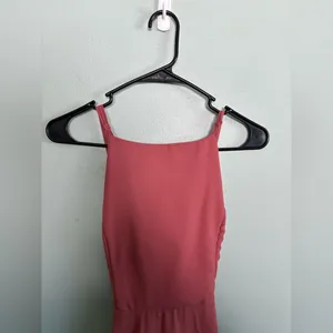Lulus Dress Medium Mythical Kind of Love Maxi Dress Dusty Pink Cross Back Sz L thumbnail 2