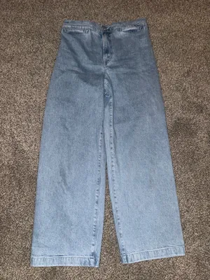 Madewell Emmett Wide-Leg Size 27 Light Wash Denim Jeans thumbnail 1