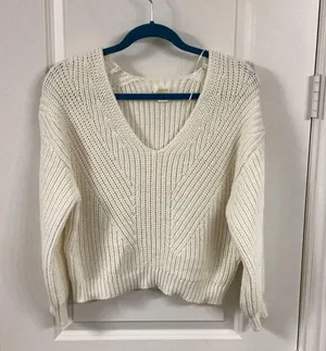 Maeve Mauve Cropped Sweater thumbnail 1