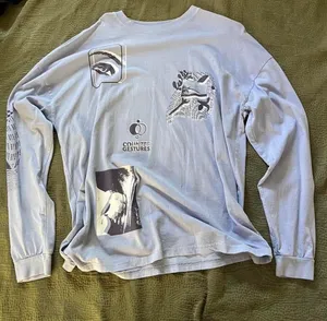 Topshop long sleeve light blue tee thumbnail 1