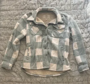 Sage Plaid Flannel Sherpa-Lined Jacket thumbnail 1
